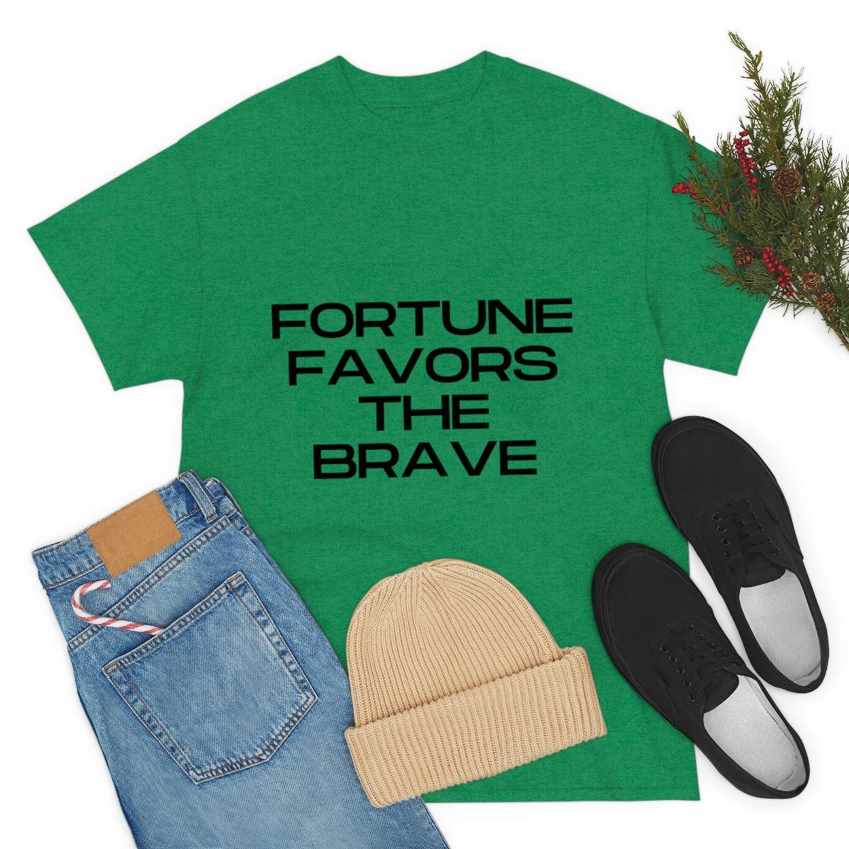 Fortune Favors Unisex Heavy Cotton Tee