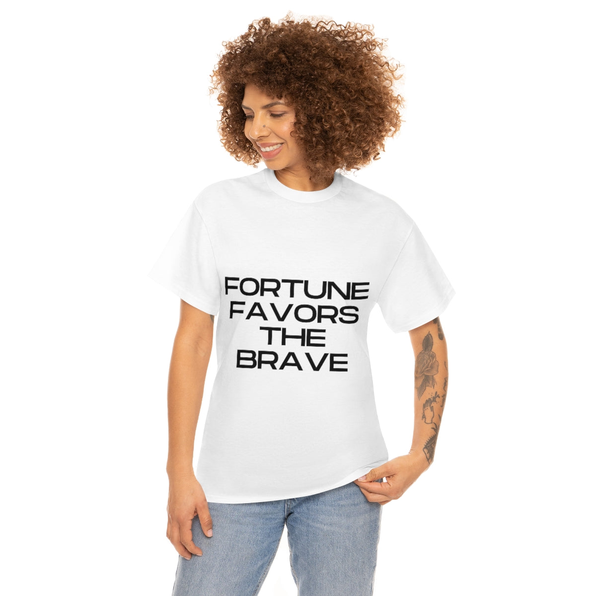 Fortune Favors Unisex Heavy Cotton Tee