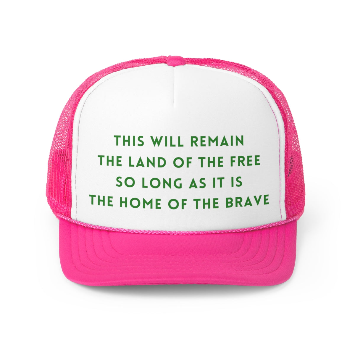 The Home of The Brave Trucker Caps