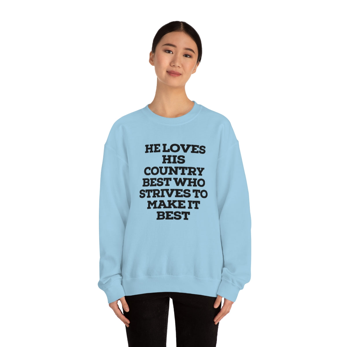 He Loves Heavy Blend™ Crewneck Sweatshirt