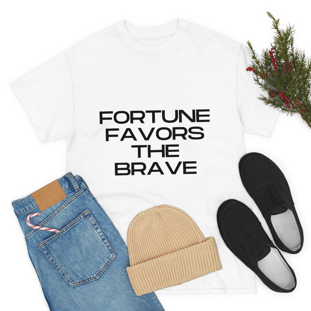 Fortune Favors Unisex Heavy Cotton Tee